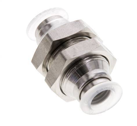Racor de 8mm Acero inoxidable/PA EPDM/PTFE Pasamuros