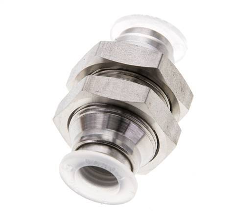 Racor de 8mm Acero inoxidable/PA EPDM/PTFE Pasamuros