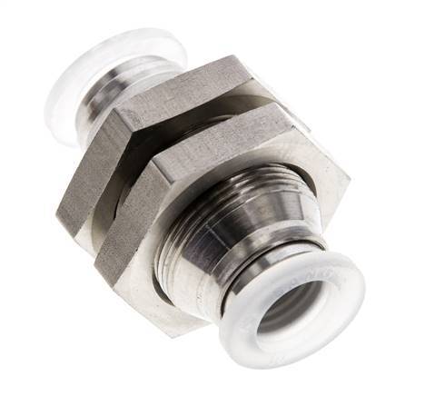 Racor de 10 mm Acero inoxidable/PA EPDM/PTFE Pasamuros