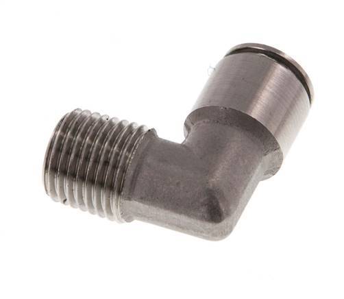 Racor de 8mm x R1/4'' 90deg con rosca macho Latón FKM Giratorio