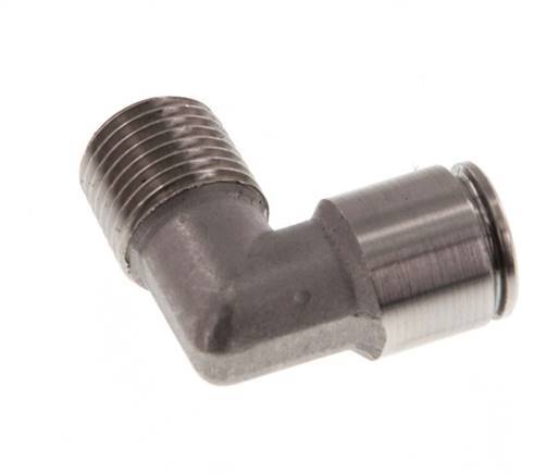 Racor de 8mm x R1/4'' 90deg con rosca macho Latón FKM Giratorio
