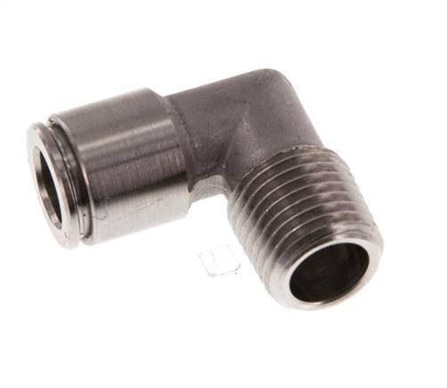 Racor de 8mm x R1/4'' 90deg con rosca macho Latón FKM Giratorio