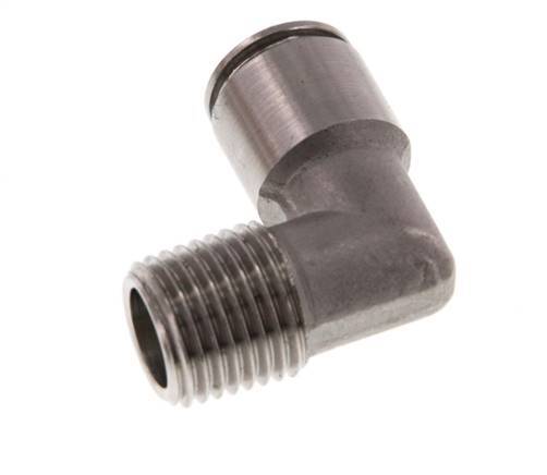 Racor de 8mm x R1/4'' 90deg con rosca macho Latón FKM Giratorio