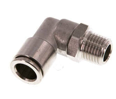 Codo de 90 grados 10mm x R1/4'' con rosca macho Latón FKM Giratorio