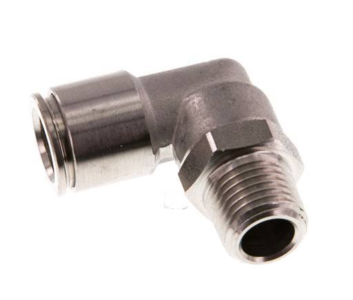 Codo de 90 grados 10mm x R1/4'' con rosca macho Latón FKM Giratorio
