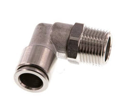 Codo de 90 grados 10mm x R3/8'' con rosca macho latón FKM giratorio