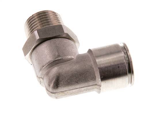 Codo de 90 grados 12mm x R3/8'' con rosca macho Latón FKM Giratorio