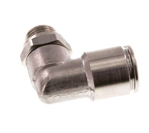 Codo de 90 grados 8mm x G1/8'' con rosca macho Latón FKM Giratorio