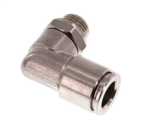 Codo de 90 grados 8mm x G1/8'' con rosca macho Latón FKM Giratorio