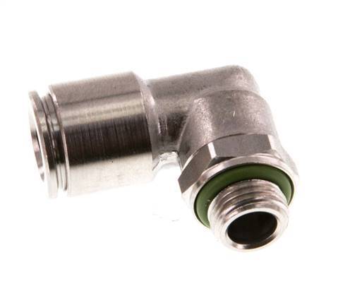 Codo de 90 grados 8mm x G1/8'' con rosca macho Latón FKM Giratorio