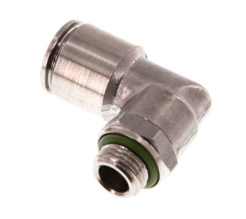 Codo de 90 grados 8mm x G1/8'' con rosca macho Latón FKM Giratorio