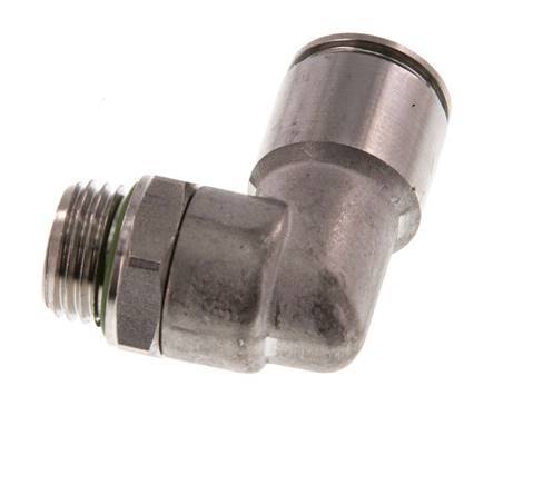Codo de 90 grados 10mm x G1/4'' con rosca macho Latón FKM Giratorio