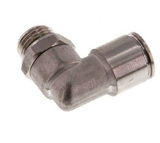 Codo de 90 grados 10mm x G1/4'' con rosca macho Latón FKM Giratorio