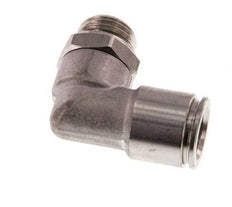 Codo de 90 grados 10mm x G1/4'' con rosca macho Latón FKM Giratorio