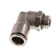 Codo de 90 grados 10mm x G1/4'' con rosca macho Latón FKM Giratorio