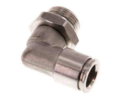 Codo de 90 grados 10mm x G3/8'' con rosca macho Latón FKM Giratorio