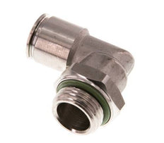 Codo de 90 grados 10mm x G3/8'' con rosca macho Latón FKM Giratorio