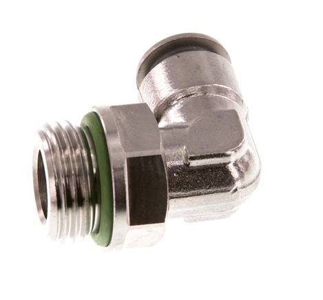 Codo de 90 grados 10mm x G1/2'' con rosca macho Latón FKM Giratorio