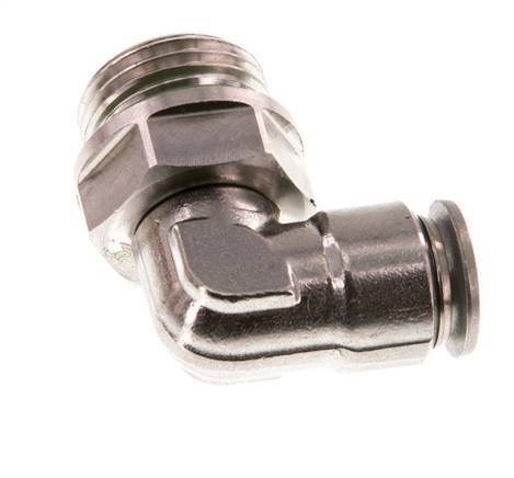 Codo de 90 grados 10mm x G1/2'' con rosca macho Latón FKM Giratorio