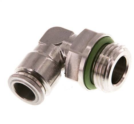 Codo de 90 grados 10mm x G1/2'' con rosca macho Latón FKM Giratorio