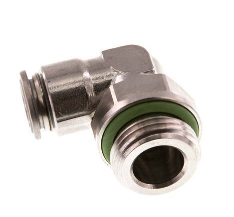 Codo de 90 grados 10mm x G1/2'' con rosca macho Latón FKM Giratorio