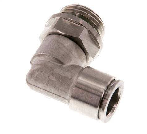 Codo de 90 grados 12mm x G1/2'' con rosca macho Latón FKM Giratorio