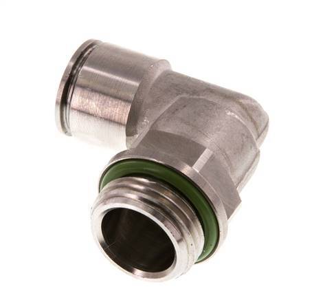 Codo de 90 grados 12mm x G1/2'' con rosca macho Latón FKM Giratorio