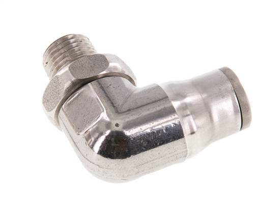 Codo de 90 grados 12mm x 1/4'' NPT con rosca macho Acero inoxidable FKM Giratorio