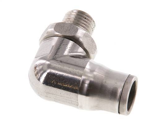 Codo de 90 grados 12mm x 1/4'' NPT con rosca macho Acero inoxidable FKM Giratorio