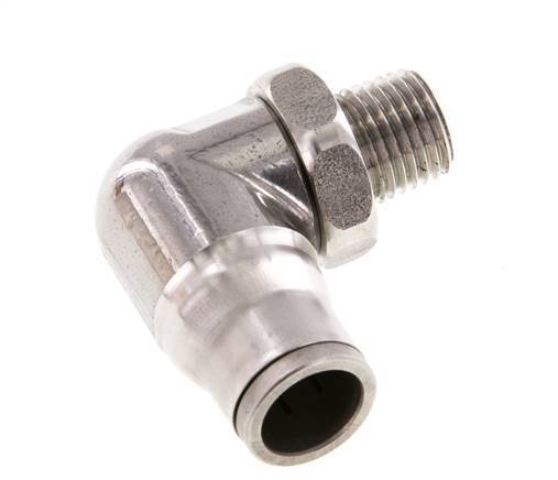 Codo de 90 grados 12mm x 1/4'' NPT con rosca macho Acero inoxidable FKM Giratorio