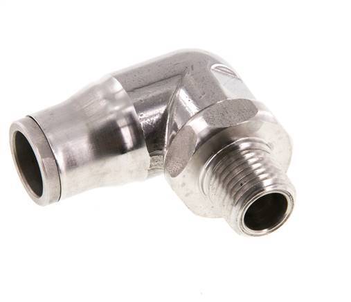 Codo de 90 grados 12mm x 1/4'' NPT con rosca macho Acero inoxidable FKM Giratorio