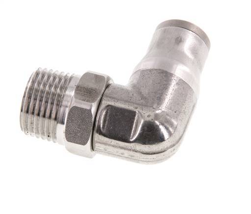 Codo de 90 grados 10mm x 3/8'' NPT con rosca macho Acero inoxidable FKM Giratorio