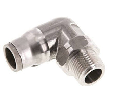 Codo de 12mm x 3/8'' NPT 90deg con rosca macho Acero inoxidable FKM Giratorio