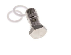 Perno Banjo de 1 vías de acero inoxidable con rosca macho G1/4'' PTFE L42mm
