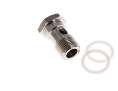 Perno Banjo de 1 vías de acero inoxidable con rosca macho G1/2'' PTFE L42mm