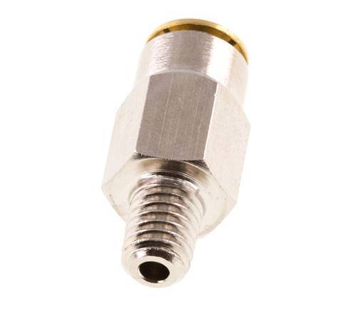 Racor de 4mm x M 6 (cónico) con rosca macho Latón NBRAlta presión [2 piezas]