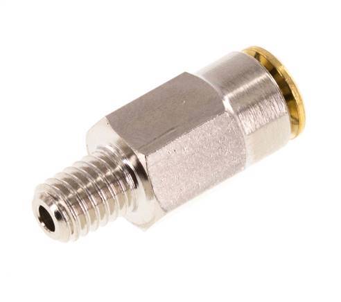 Racor de 4mm x M 6 (cónico) con rosca macho Latón NBRAlta presión [2 piezas]