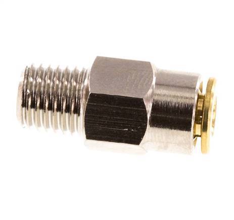 Racor de 4mm x M 8 x 1 (cónico) con rosca macho de latón NBRAlta presión [2 piezas]