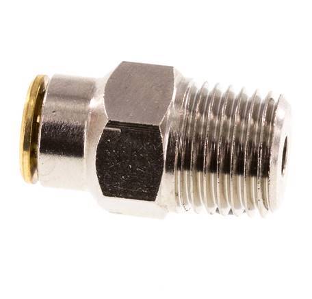 Racor de 6mm x R1/4'' con rosca macho de latón NBRAlta presión [2 piezas]