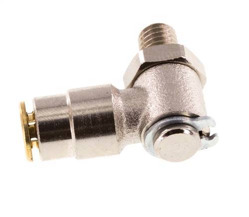Racor de 4mm x M 6 90deg con rosca macho Latón NBR Giratorio