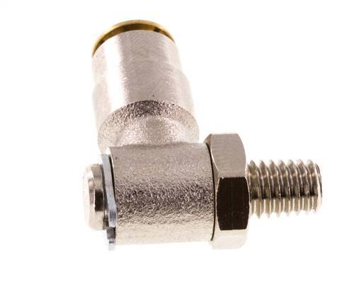 Racor de 4mm x M 6 90deg con rosca macho Latón NBR Giratorio