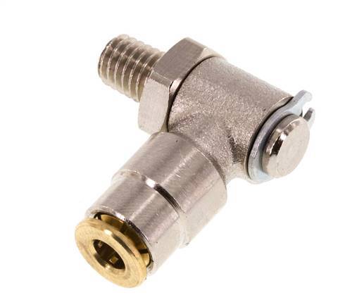Racor de 4mm x M 6 90deg con rosca macho Latón NBR Giratorio