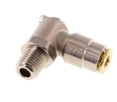 4mm x M 8 x 1 (cónico) Codo de 90deg Racor con rosca macho Latón NBR GiratorioAlta presión