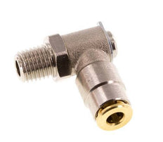 4mm x M 8 x 1 (cónico) Codo de 90deg Racor con rosca macho Latón NBR GiratorioAlta presión