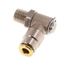 4mm x M 8 x 1 (cónico) Codo de 90deg Racor con rosca macho Latón NBR GiratorioAlta presión