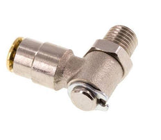 4mm x M 8 x 1 (cónico) Codo de 90deg Racor con rosca macho Latón NBR GiratorioAlta presión