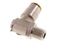 4mm x M 8 x 1 (cónico) Codo de 90deg Racor con rosca macho Latón NBR GiratorioAlta presión