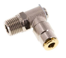 4mm x M 10 x 1 (cónico) Codo de 90deg Racor con rosca macho Latón NBR GiratorioAlta presión