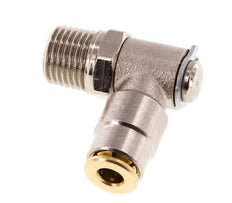 4mm x M 10 x 1 (cónico) Codo de 90deg Racor con rosca macho Latón NBR GiratorioAlta presión