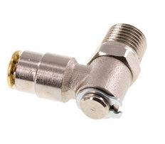 4mm x M 10 x 1 (cónico) Codo de 90deg Racor con rosca macho Latón NBR GiratorioAlta presión